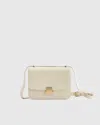 Quince Women's Italian Leather Box Shoulder Bag In Cream