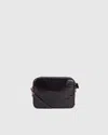 Quince Women's Italian Leather Crossbody Bag In Black Croco