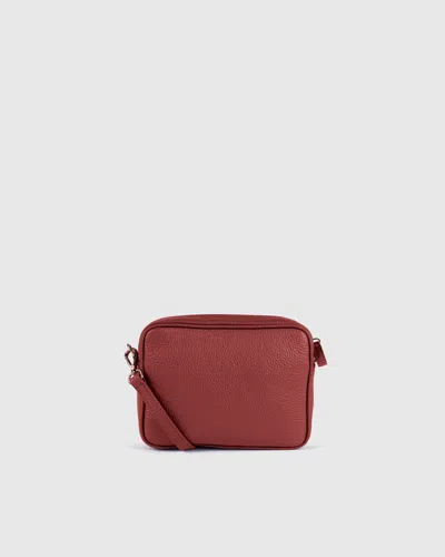 Quince Women's Italian Leather Crossbody Bag In Burgundy