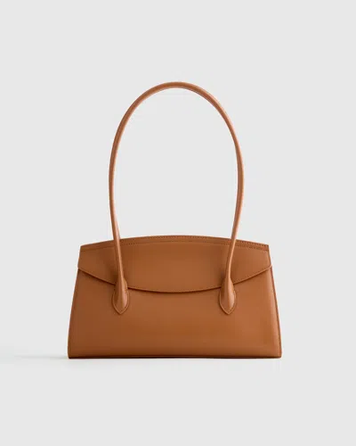 Quince Women's Italian Leather Double Strap Shoulder Bag In Cognac