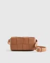 Quince Women's Italian Leather Handwoven Box Belt Bag In Cognac