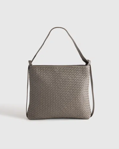 Quince Women's Italian Leather Handwoven Convertible Backpack In Brown