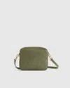 Quince Women's Italian Leather Handwoven Crossbody In Olive
