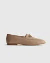 Quince Women's Italian Leather Horsebit Loafer In Soft Brown