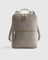 Quince Women's Italian Leather Laptop Backpack In Mink