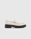 Quince Women's Italian Leather Lug Sole Loafer In Bone