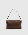Quince Women's Italian Leather Mini Barrel Shoulder Bag In Brown