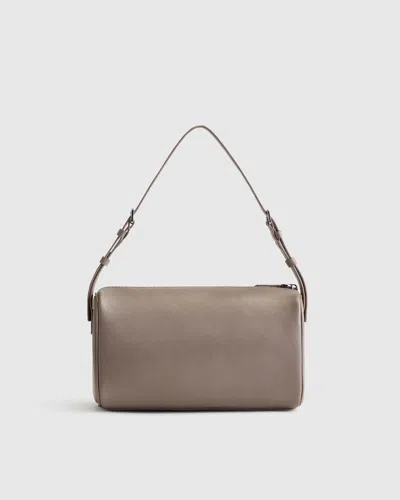 Quince Women's Italian Leather Mini Barrel Shoulder Bag In Brown