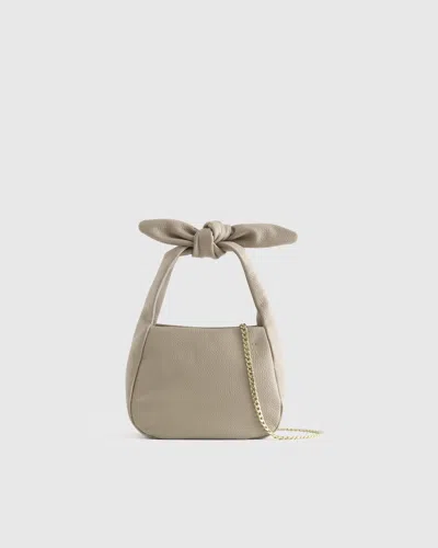 Quince Women's Italian Leather Mini Bow Bag In Taupe