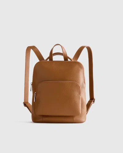 Quince Women's Italian Leather Mini Convertible Backpack In Brown