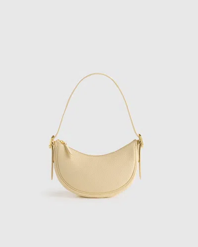 Quince Women's Italian Leather Mini Crescent Shoulder Bag