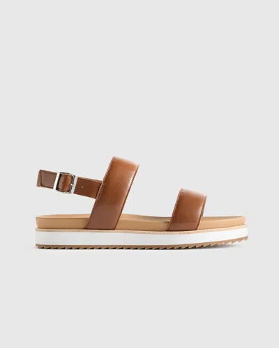 Quince Women's Italian Leather Platform Sandal In Brown