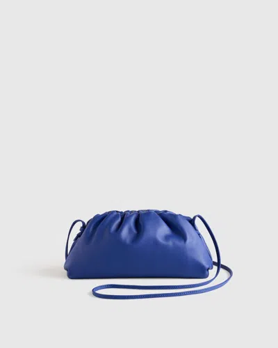 Quince Women's Italian Leather Pouch Crossbody Clutch In Blue