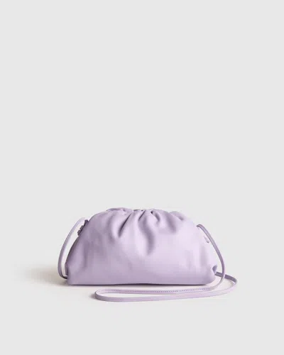 Quince Women's Italian Leather Pouch Crossbody Clutch In Purple