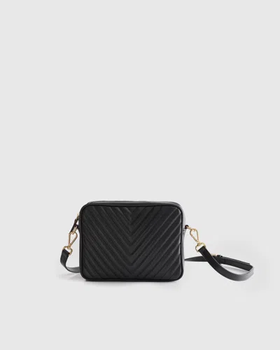 Quince Women's Italian Leather Quilted Crossbody Bag In Black