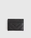Shop Quince Women's Italian Leather Quilted Small Card Case In Black