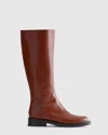Quince Women's Italian Leather Riding Boots In Saddle