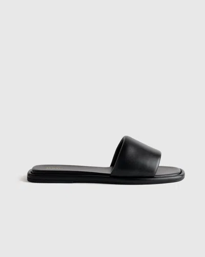 Quince Women's Italian Leather Slide Sandal In Black