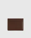Quince Women's Italian Leather Slim Card Case In Dark Brown
