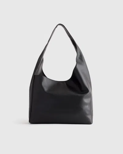 Quince Women's Italian Leather Slouchy Shoulder Bag In Black