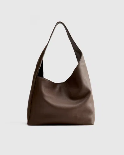 Quince Women's Italian Leather Slouchy Shoulder Bag In Brown
