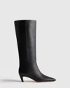 Quince Women's Italian Leather Tall Kitten Heel Boots In Black