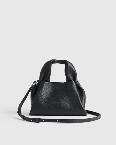 Quince Women's Italian Leather Trapeze Crossbody In Black