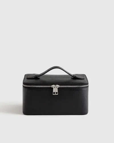 Quince Women's Italian Leather Travel Cosmetic Case In Black