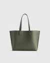 Quince Women's Italian Leather Triple Compartment Shopper Tote In Olive