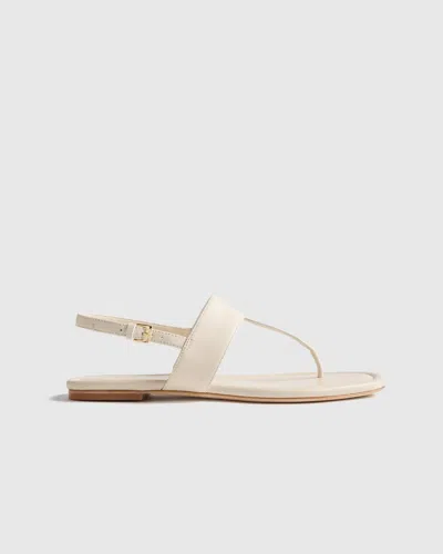 Quince Women's Italian Leather T-strap Sandal In Brown