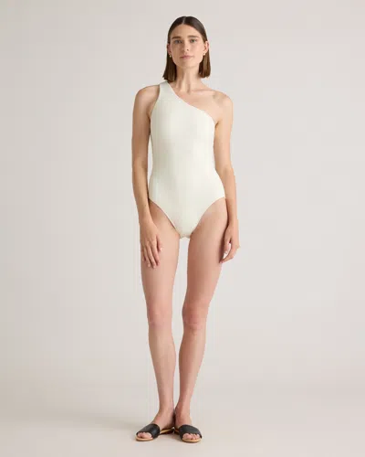 Quince Women's Italian One Shoulder One-piece Swimsuit In Ivory