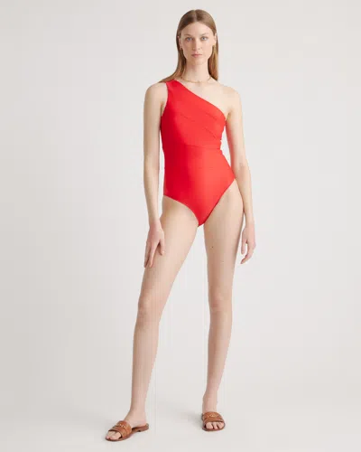 Quince Women's Italian One Shoulder Swimsuit