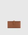 Quince Women's Italian Pebbled Leather Bifold 2-in-1 Wallet In Cognac