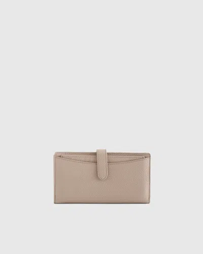 Quince Women's Italian Pebbled Leather Bifold 2-in-1 Wallet In Taupe