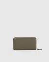 Quince Women's Italian Pebbled Leather Continental Wallet In Olive