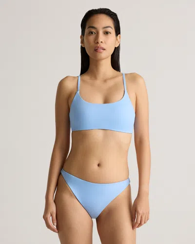 Quince Women's Italian Scoop Neck Bikini Top In Clear Blue Sky