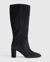 Quince Women's Italian Suede Block Heel Boots In Black