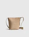 Quince Women's Italian Suede Bucket Crossbody In Sand