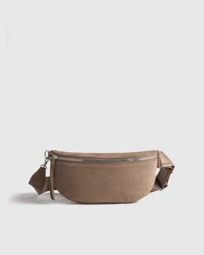 Quince Women's Italian Suede Sling Bag In Gray