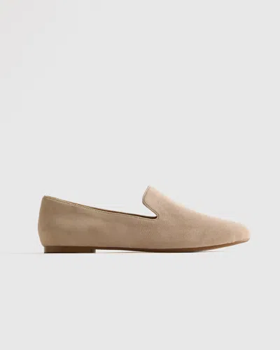 Quince Women's Italian Suede Slipper Loafer In Almond