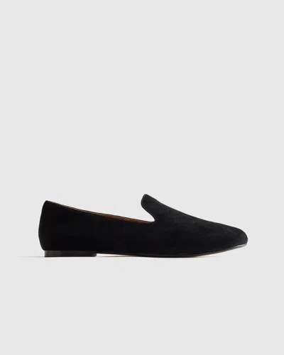 Quince Women's Italian Suede Slipper Loafer In Black