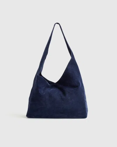 Quince Women's Italian Suede Slouchy Shoulder Bag In Midnight