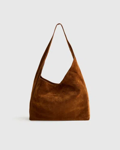 Quince Women's Italian Suede Slouchy Shoulder Bag In Whiskey