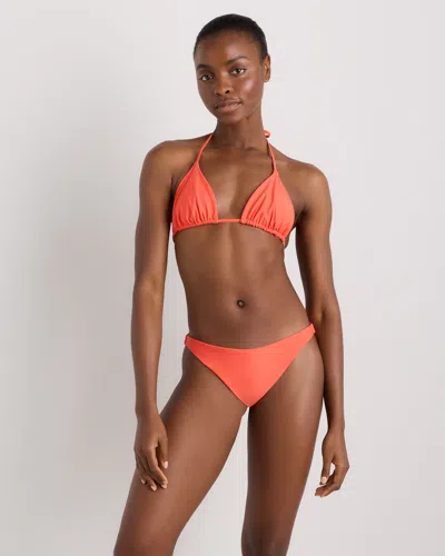 Quince Women's Italian Triangle Bikini Top In Orange