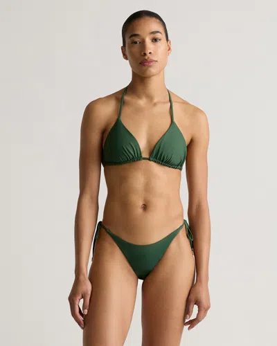 Quince Women's Italian Triangle Bikini Top In Palm