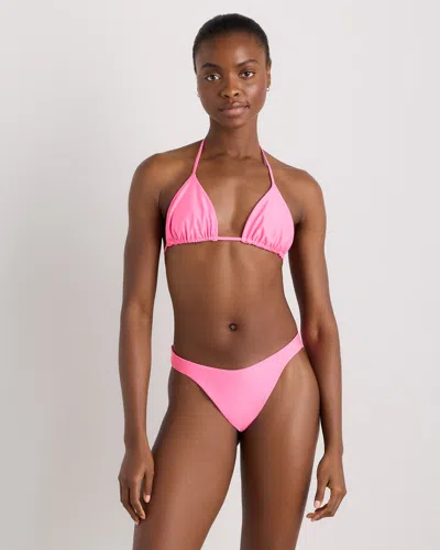 Quince Women's Italian Triangle Bikini Top In Pink