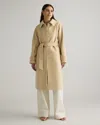 Quince Women's Italian Wool Belted Point Collar Coat