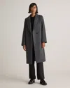 Quince Women's Italian Wool Classic Single-breasted Coat In Heather Charcoal
