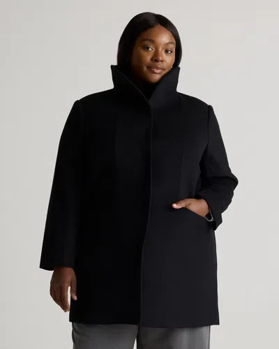 Quince Women's Italian Wool Cocoon Coat In Black