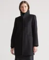 Quince Women's Italian Wool Cocoon Coat In Black